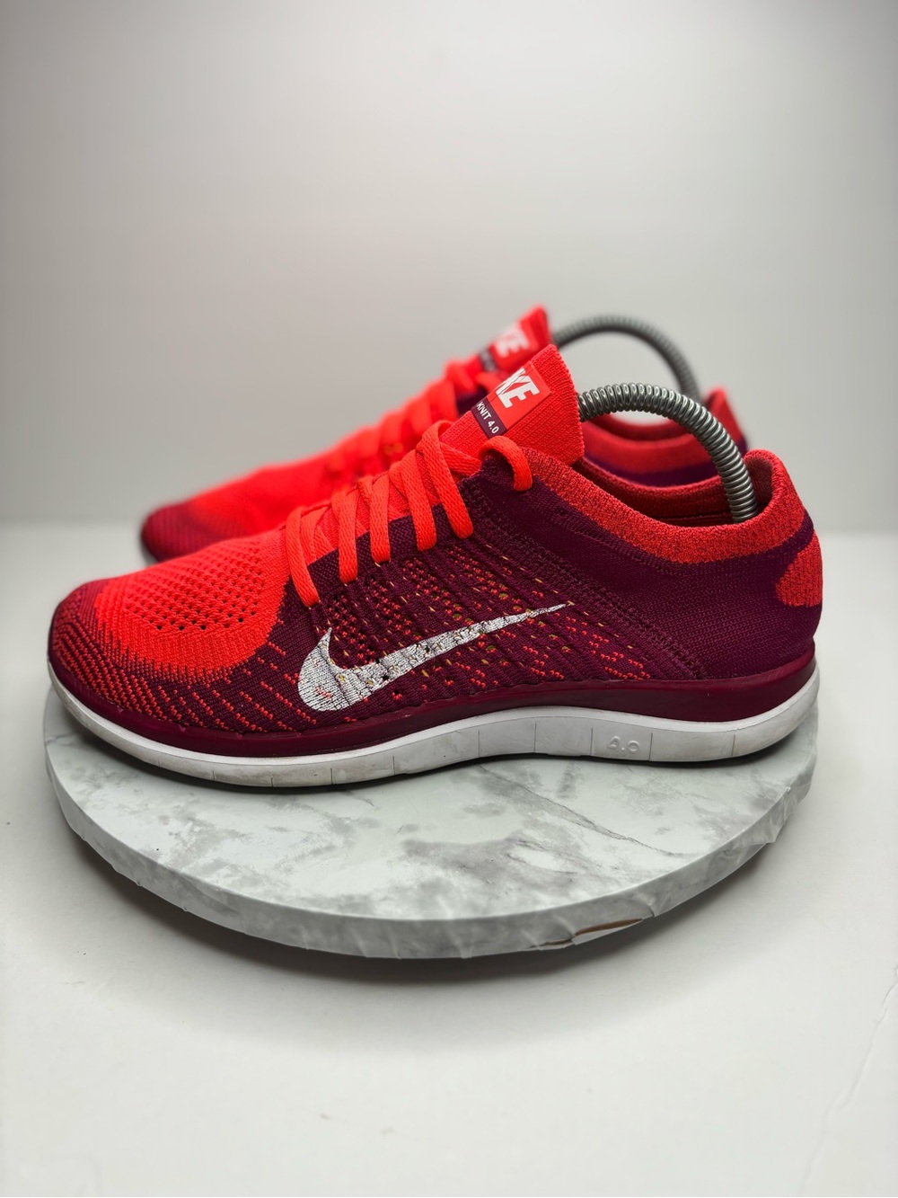 Size 9.5- Nike Free 4.0 Flyknit Crimson Red Women